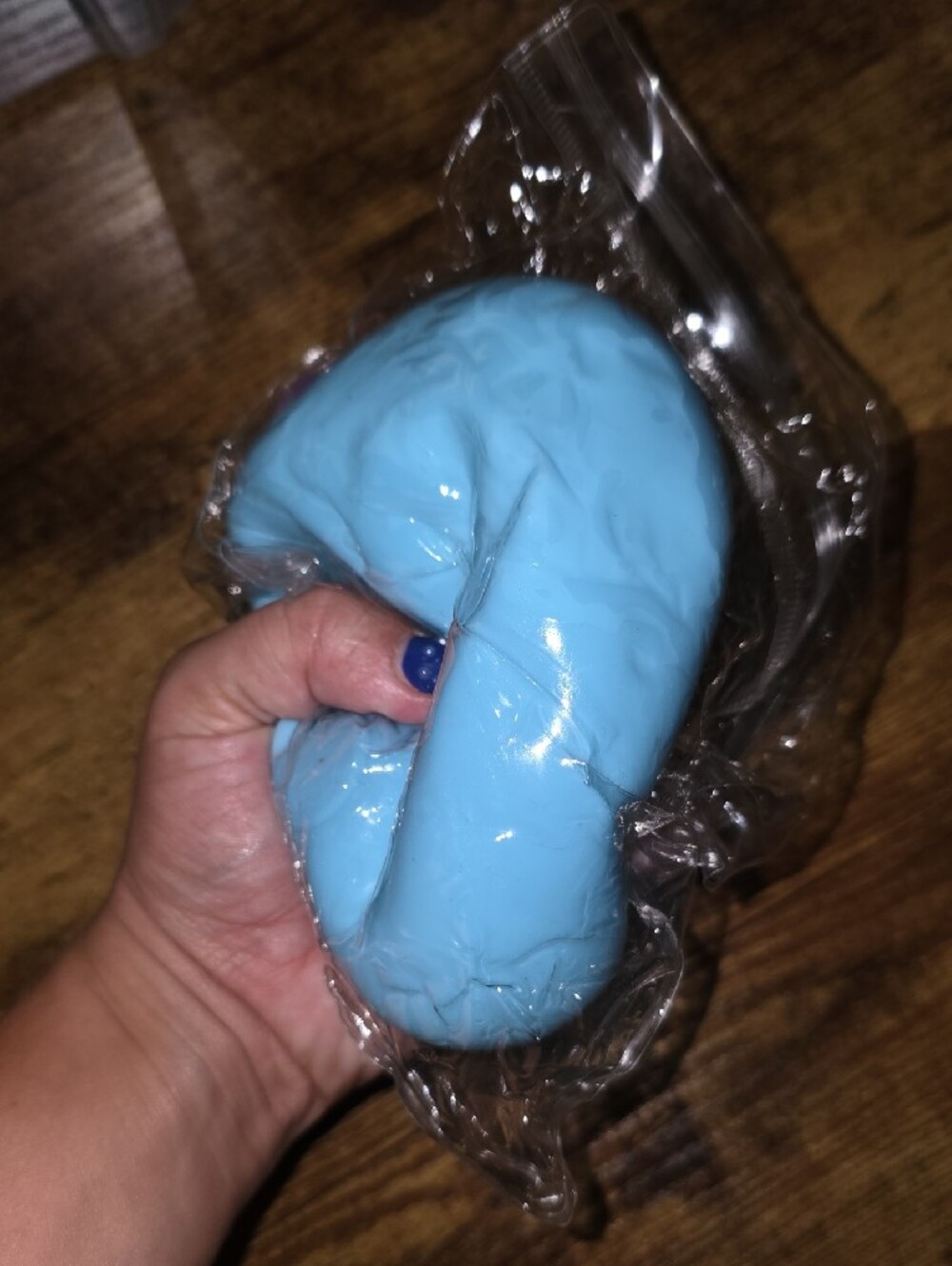 Smushers Squishy Blue & Purple Puppy Dog Squeeze Toy - Soft Sensory Play - Picture 3 of 3